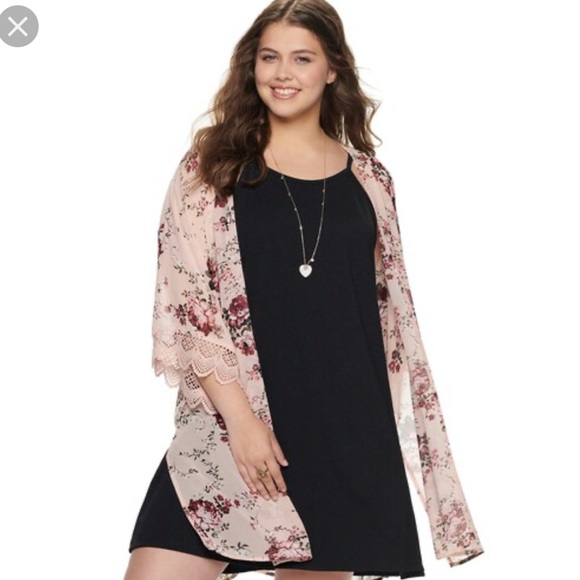 Wallflower Dresses & Skirts - Juniors plus dress kimono combo Wallflower Dresses & Skirts - Juniors plus dress kimono combo